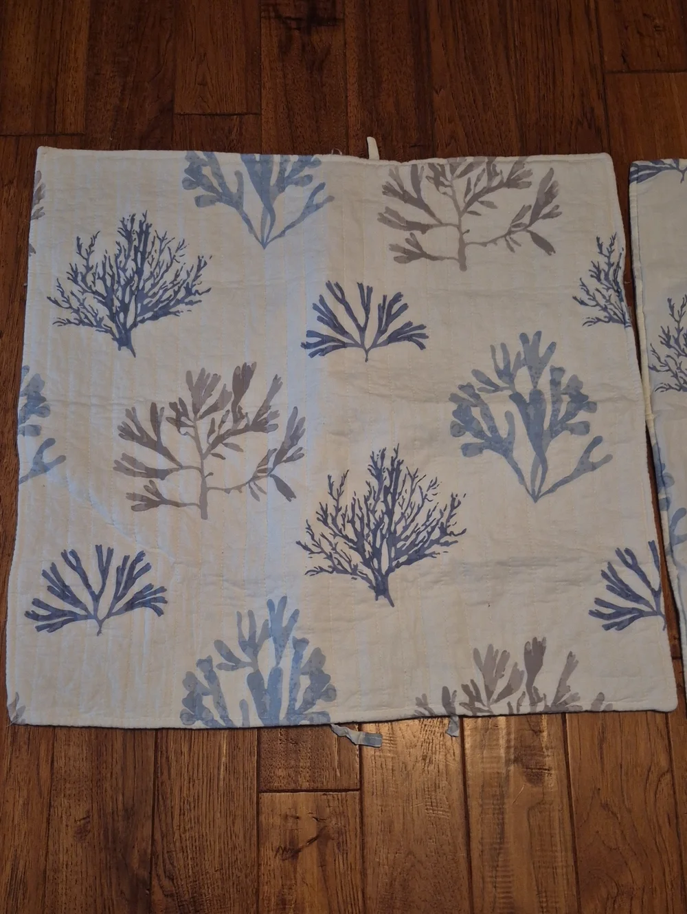 Levtex Set Of 2 Coral Print Euro Pillow Sham Covers